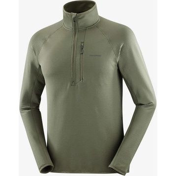 Salomon LC2444500 Yeşil Essential Lightwarm Yarım Fermuar Erkek Polar