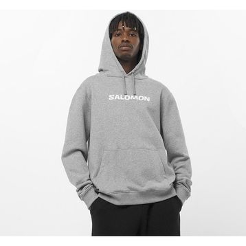 Salomon Logo Performance Gri Erkek Sweatshirt