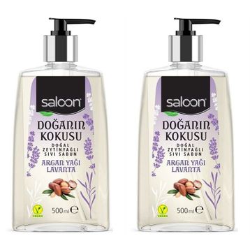 Saloon Doğanın Kokusu Argan Yağı Lavanta 500 ml 2'li Sıvı Sabun