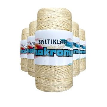 Saltıklar 270 Krem 100 gr 5 Adet Polyester Makrome İpi
