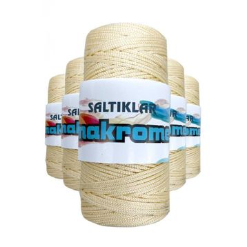 Saltıklar 270 Krem 100 gr 5 Adet Polyester Makrome İpi