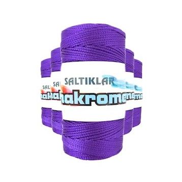 Saltıklar 4250 Mor 100 gr 5 Adet Polyester Makrome İpi