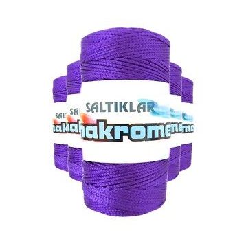Saltıklar 4250 Mor 100 gr 5 Adet Polyester Makrome İpi