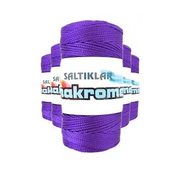 Saltıklar 4250 Mor 100 gr 5 Adet Polyester Makrome İpi