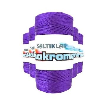 Saltıklar 4250 Mor 100 gr 5 Adet Polyester Makrome İpi