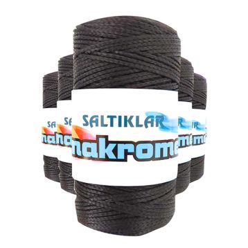 Saltıklar SYH Siyah 100 gr 5 Adet Polyester Makrome İpi