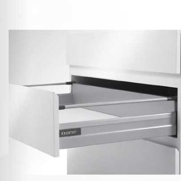 Samet 50 cm Yüksek Bordürlü Gri Smartbox Çekmece Seti
