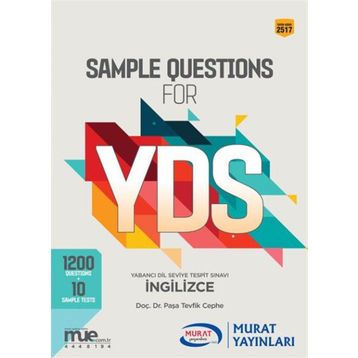 Sample Questions for YDS Murat Yayınları - Paşa Tevfik Cephe