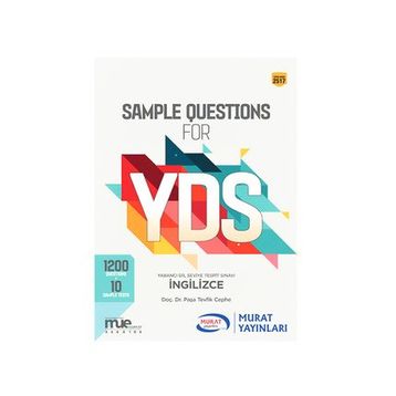 Sample Questions for YDS Murat Yayınları - Paşa Tevfik Cephe