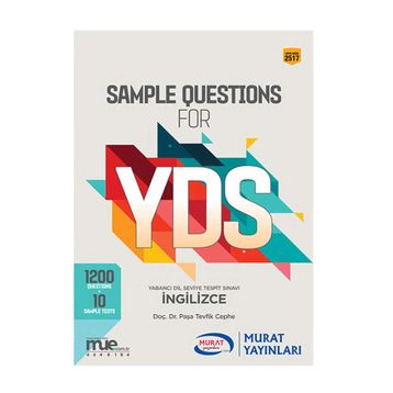 Sample Questions for YDS Murat Yayınları - Paşa Tevfik Cephe
