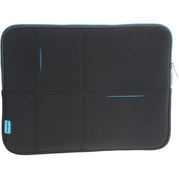 Samsonite U37-09-003 Airglow Sleeve Siyah - Mavi 15.6 inç Laptop Kılıfı