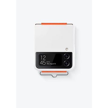 Samsung Ef-Gf721Twegww Galaxy Z Flip 4 Kordonlu Silikon Beyaz Kılıf