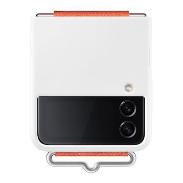 Samsung Ef-Gf721Twegww Galaxy Z Flip 4 Kordonlu Silikon Beyaz Kılıf
