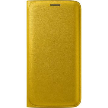 Samsung EF-WG925PYEGWW S6 Edge Deri Sarı Kartlıklı Kılıf