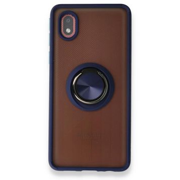 Samsung Galaxy A01 Core Montreal Yüzüklü Silikon Kapak Lacivert Kılıf