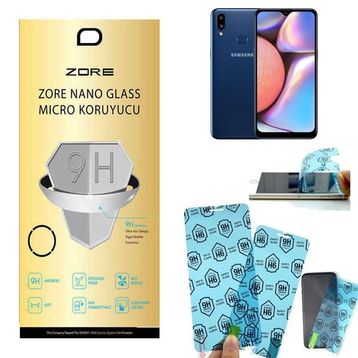 Samsung Galaxy A10S Blue Nano Zore Ekran Koruyucu Uyumlu Kırılmaz Cam