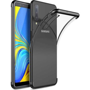 Samsung Galaxy A7 2018 Glitter Siyah Uyumlu Silikon Kılıf