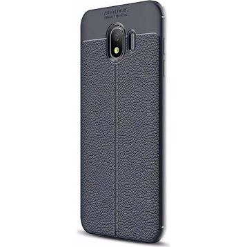 Samsung Galaxy J4 Niss Deri Dokulu Kapak Silikon Kılıf