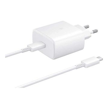 Samsung Galaxy Note 10 Plus Fast Charging 45w Type-C Beyaz Şarj Aleti
