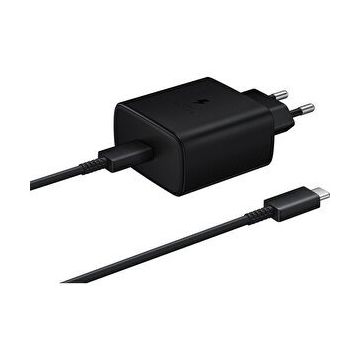 Samsung Galaxy Note 10 Plus Fast Charging 45w Type-C Siyah Şarj Aleti