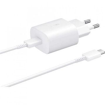 Samsung Galaxy S20 Fe 5G Fast Charging 25W Type-C Çıkışlı Kablolu Beyaz Şarj Aleti
