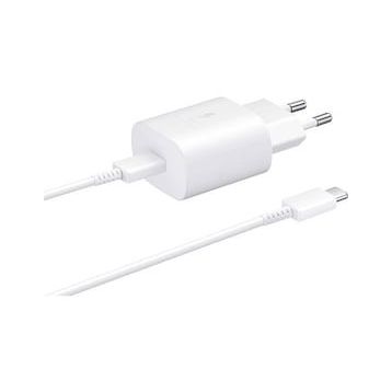 Samsung Galaxy S20 Fe 5G Fast Charging 25W Type-C Çıkışlı Kablolu Beyaz Şarj Aleti