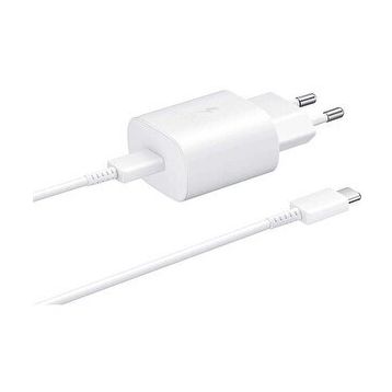 Samsung Galaxy S20 Fe 5G Fast Charging 25W Type-C Çıkışlı Kablolu Beyaz Şarj Aleti