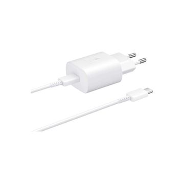 Samsung Galaxy S20 Fe 5G Fast Charging 25W Type-C Çıkışlı Kablolu Beyaz Şarj Aleti