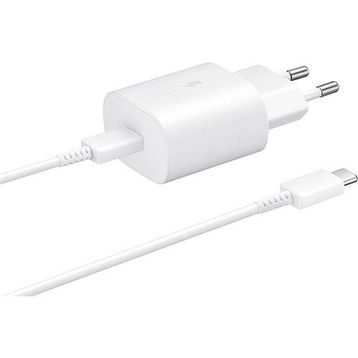 Samsung Galaxy S20 Fe 5G Fast Charging 25W Type-C Çıkışlı Kablolu Beyaz Şarj Aleti