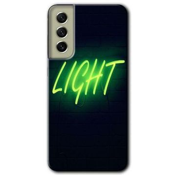 Samsung Galaxy S21 FE Hd Desen Baskılı Neon İnscription Arka Kapak Kılıf