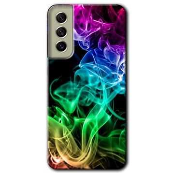 Samsung Galaxy S21 FE Hd Desen Baskılı Smoke Colorful Arka Kapak Kılıf