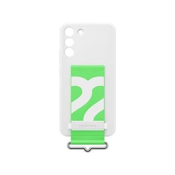 Samsung Galaxy S22+ Beyaz Kayışlı Silikon Kılıf