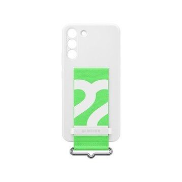 Samsung Galaxy S22+ Beyaz Kayışlı Silikon Kılıf