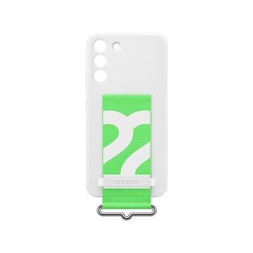 Samsung Galaxy S22+ Beyaz Kayışlı Silikon Kılıf