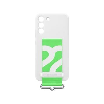 Samsung Galaxy S22+ Beyaz Kayışlı Silikon Kılıf