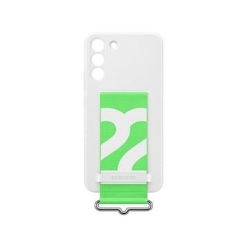 Samsung Galaxy S22+ Beyaz Kayışlı Silikon Kılıf