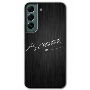 Samsung Galaxy S22 İmza Atatürk Kılıf HD Desen Baskılı Arka Kapak