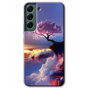 Samsung Galaxy S22 Kılıf HD- Wash Red Wall Desen Baskılı Arka Kapak