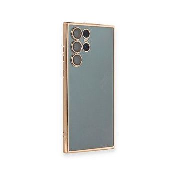 Samsung Galaxy S22 Ultra Razer Lensli Silikon - Gold Cep Telefonu Kılıfı