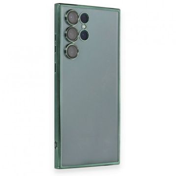 Samsung Galaxy S22 Ultra Razer Lensli Silikon - Yeşil Cep Telefonu Kılıfı