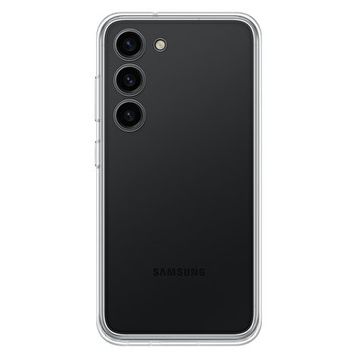 Samsung Galaxy S23 Çerçeveli & Kart Yuvalı Siyah Telefon Kılıfı