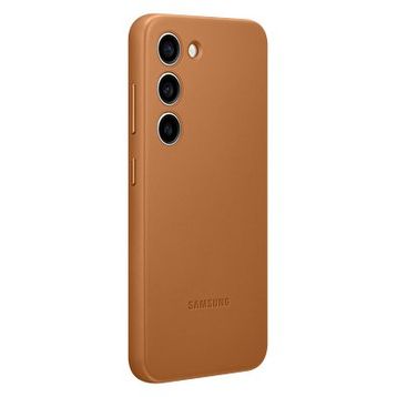 Samsung Galaxy S23 Deri Kahverengi Telefon Kılıfı