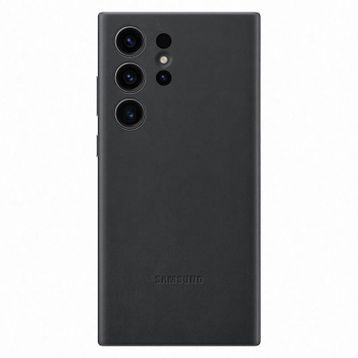 Samsung Galaxy S23 Ultra Deri Siyah Telefon Kılıfı