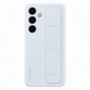 Samsung Galaxy S24 Kordonlu & Standlı Silikon Buz Mavisi Kılıf