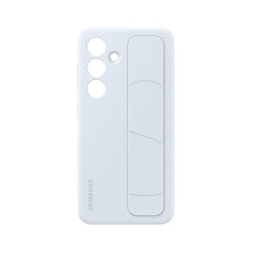 Samsung Galaxy S24 Kordonlu & Standlı Silikon Buz Mavisi Kılıf