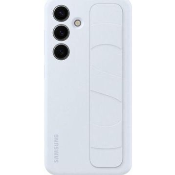 Samsung Galaxy S24 Kordonlu & Standlı Silikon Buz Mavisi Kılıf