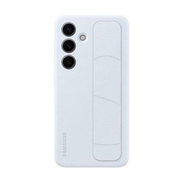 Samsung Galaxy S24 Kordonlu & Standlı Silikon Buz Mavisi Kılıf