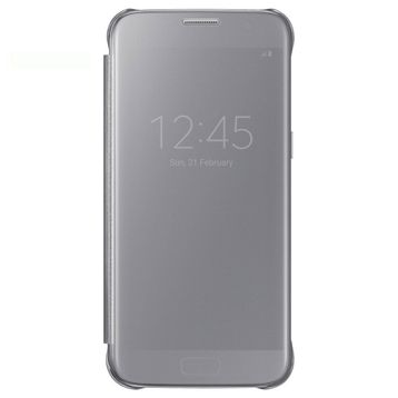 Samsung Galaxy S7 Clear View Fonksiyonel Gri Kılıf