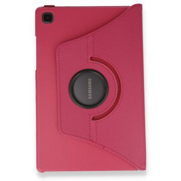Samsung Galaxy T500 Tab A7 10.4 360 Pembe Tablet Deri Kılıf