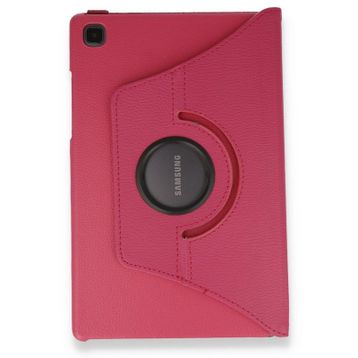 Samsung Galaxy T500 Tab A7 10.4 360 Pembe Tablet Deri Kılıf